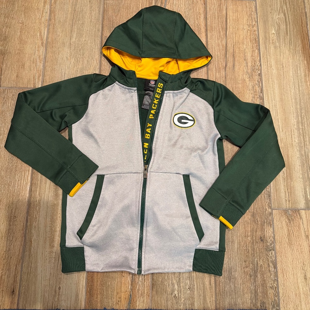 Youth Green Bay Packers small zip Up